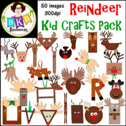 Christmas Clip art ● Reindeer Crafts ● Graphics ● Products for TpT