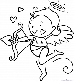 Cupid Coloring Page Clip Art - Sweet Clip Art