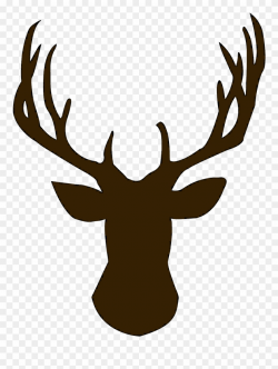 Foot Clipart Reindeer - Deer Head Silhouette Png Transparent ...