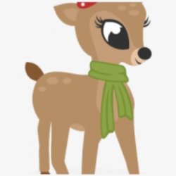 Reindeer Clipart Simple - Female Reindeer Cartoon #370758 ...