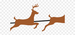 Sleigh Clipart Flying Reindeer - Png Download (#2544202 ...