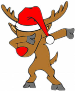 Reportar Abuso - Dabbing Reindeer Clipart - Full Size ...