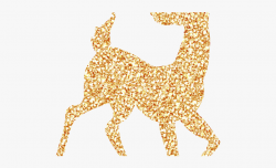 Reindeer Clipart Gold Glitter - Gold Reindeer Transparent ...