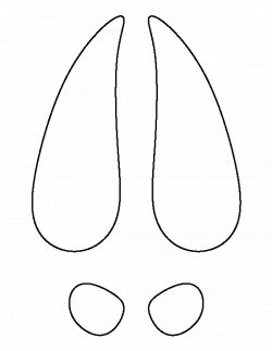 Reindeer hoof prints pattern. Use the printable outline for crafts ...