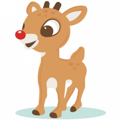 Red Nosed Reindeer SVG scrapbook cut file cute clipart files ...