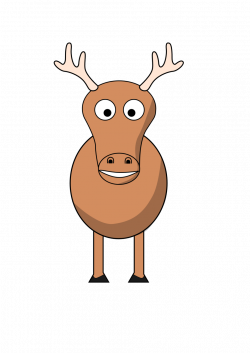 Public Domain Clip Art Image | cartoon reindeer | ID: 13526582415220 ...