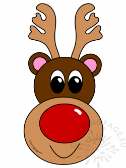 Christmas clipart reindeer head – Coloring Page