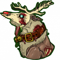 Zombie Rudolph T-shirt design by RighteousCoyote on DeviantArt