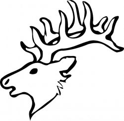 Reindeer Face Silhouette at GetDrawings.com | Free for personal use ...