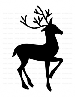 Reindeer Silhouette Clipart - Clip Art Library