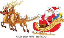 Santa and Sleigh Graphics | Santa sleigh - csp4800421 ...