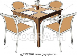 Vector Stock - Dinner table. Clipart Illustration gg71322707 ...