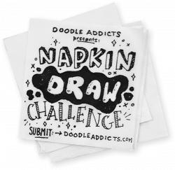 Napkin Draw Challenge | Doodle Addicts