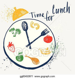 Clip Art Vector - Time for lunch. design element for ...