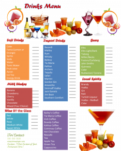 cocktail menu templates | datariouruguay