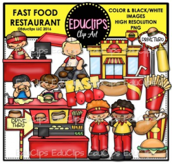 Fast Food Restaurant Clip Art Bundle {Educlips Clipart}