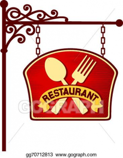 Clip Art Vector - Restaurant sign. Stock EPS gg70712813 ...