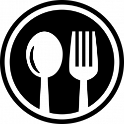 Restaurant Cutlery Circular Symbol Of A Spoon And A Fork In A Circle ...