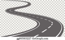 Curved Road Clip Art - Royalty Free - GoGraph