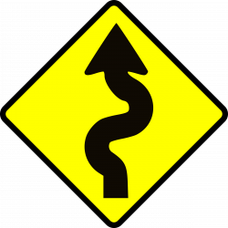 caution-winding road Icons PNG - Free PNG and Icons Downloads