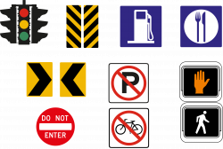 Clipart - Road Signs Icon Set