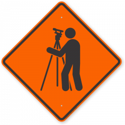 Surveyor Symbol Road Sign, SKU: K2-4457