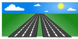 Freeway clipart straight road - Pencil and in color freeway clipart ...