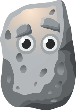 Animated gray rock with face clipart - Clip Art Library