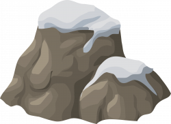 Clipart - Alpine Landscape Rock Snowy 1a Al1