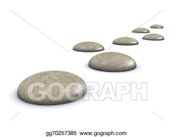 Stock Illustration - 3d stepping stones. Clipart Drawing ...