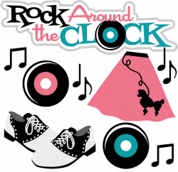 Rock Around The Clock SVG scrapbook files cute svg cuts cute cute ...