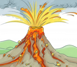 Volcano Volcanic ash xc9ruption volcanique Drawing Lava - Crayon ...