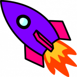 Purple Rocket Clipart