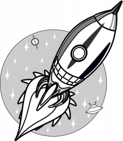 clipartist.net » Clip Art » rocket black white line art SVG