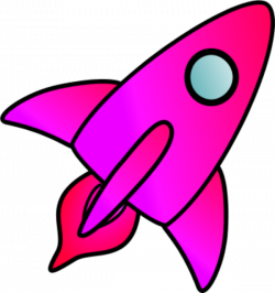 Pink clipart rocket - Pencil and in color pink clipart rocket