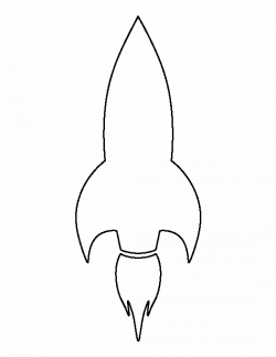 Rocket ship pattern. Use the printable outline for crafts, creating ...