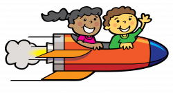 Rocket clipart childrens - Pencil and in color rocket clipart childrens
