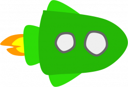 Clipart - Green Spaceship