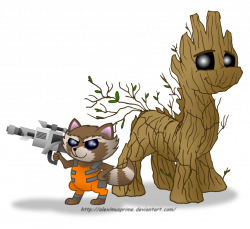 Rocket and Groot in Equestria | Ponify | Know Your Meme