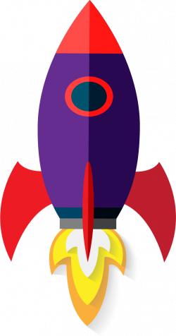 Rocket Flat design Clip art - Purple rose rocket 731*1393 transprent ...