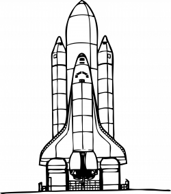 Clipart - space shuttle liftoff