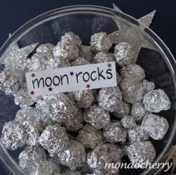 Simple idea for 'moon rocks' - scrunched up tinfoil - aren't ...