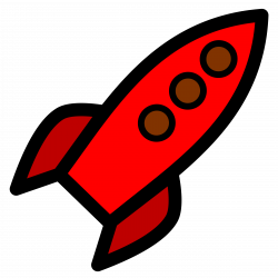 Clipart - Rocket - red