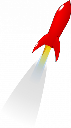 Clipart - Launching Red Rocket