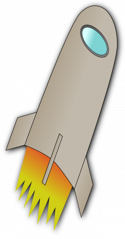 Clipart - Space Rocket Whit Fire