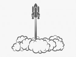 Spaceship Clipart Smoke - Rocket Launch Clip Art #1057041 ...