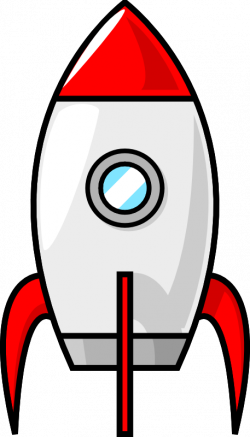 A cartoon moon rocket by purzen - A classic red and white rocket to ...