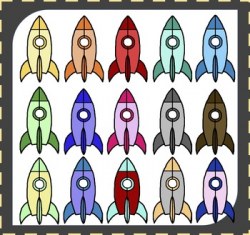 Spaceship Clipart, Rockets Clipart, Outer Space (Transportation Clipart)