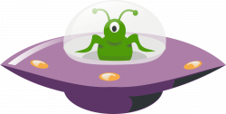 Clipart - UFO in cartoon style