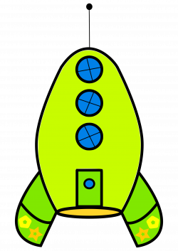 Clipart - Green rocket